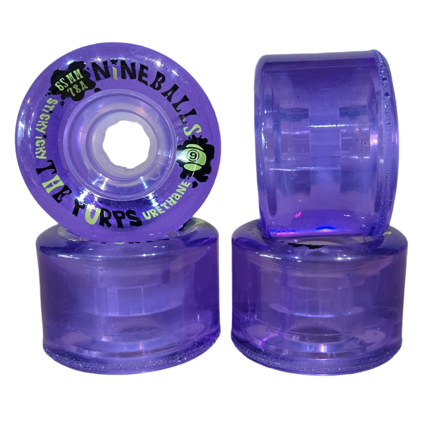 Sector 9: 65mm 78a Nineballs Longboard Skateboard Wheels (PURPS)