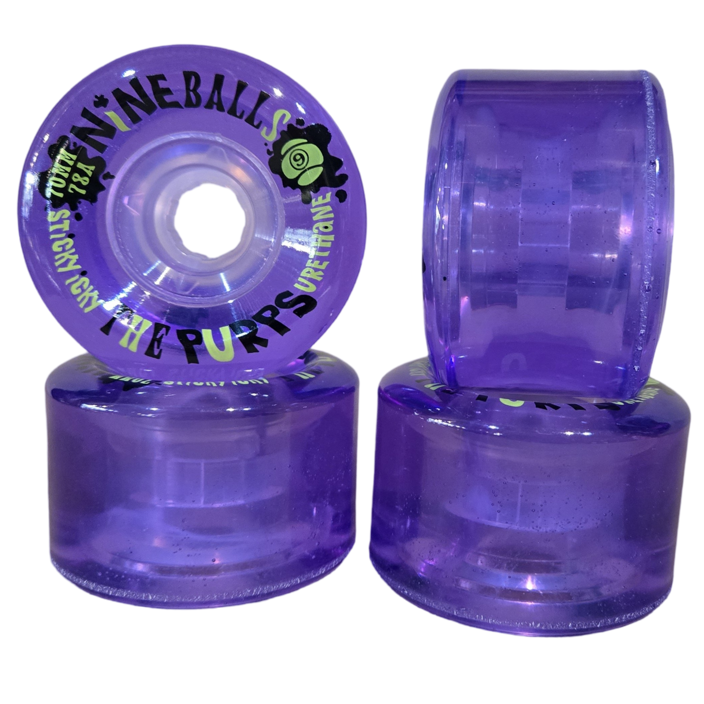 Sector 9: 70mm 78a NineBalls Longboard Skateboard Wheels (PURPS)