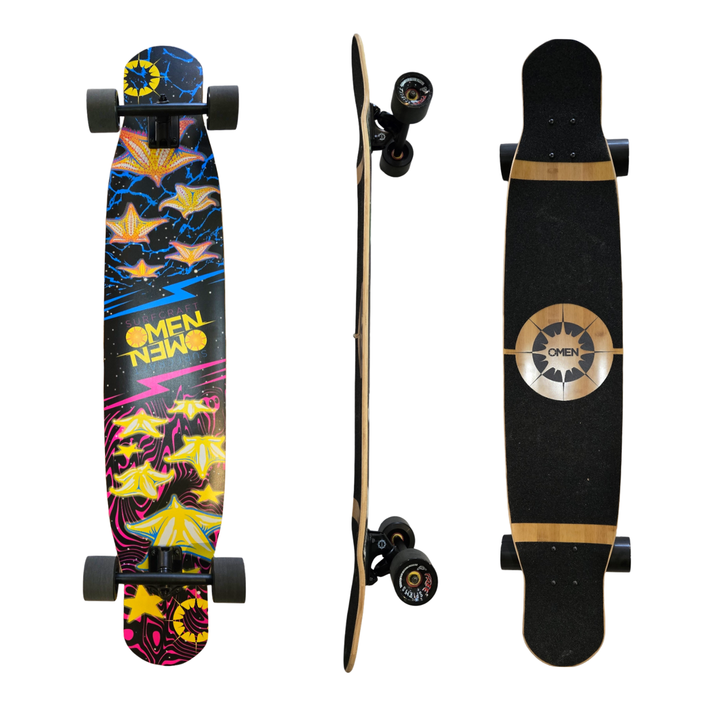 Omen: 46" Starz Longboard Skateboard Complete