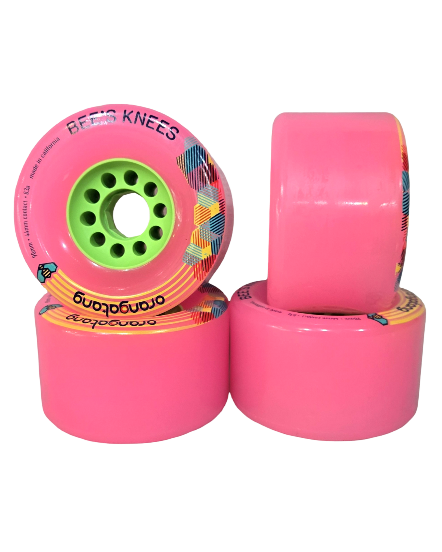 Orangatang: 90mm 83a Bee's Knees Longboard Skateboard Wheels (PINK)