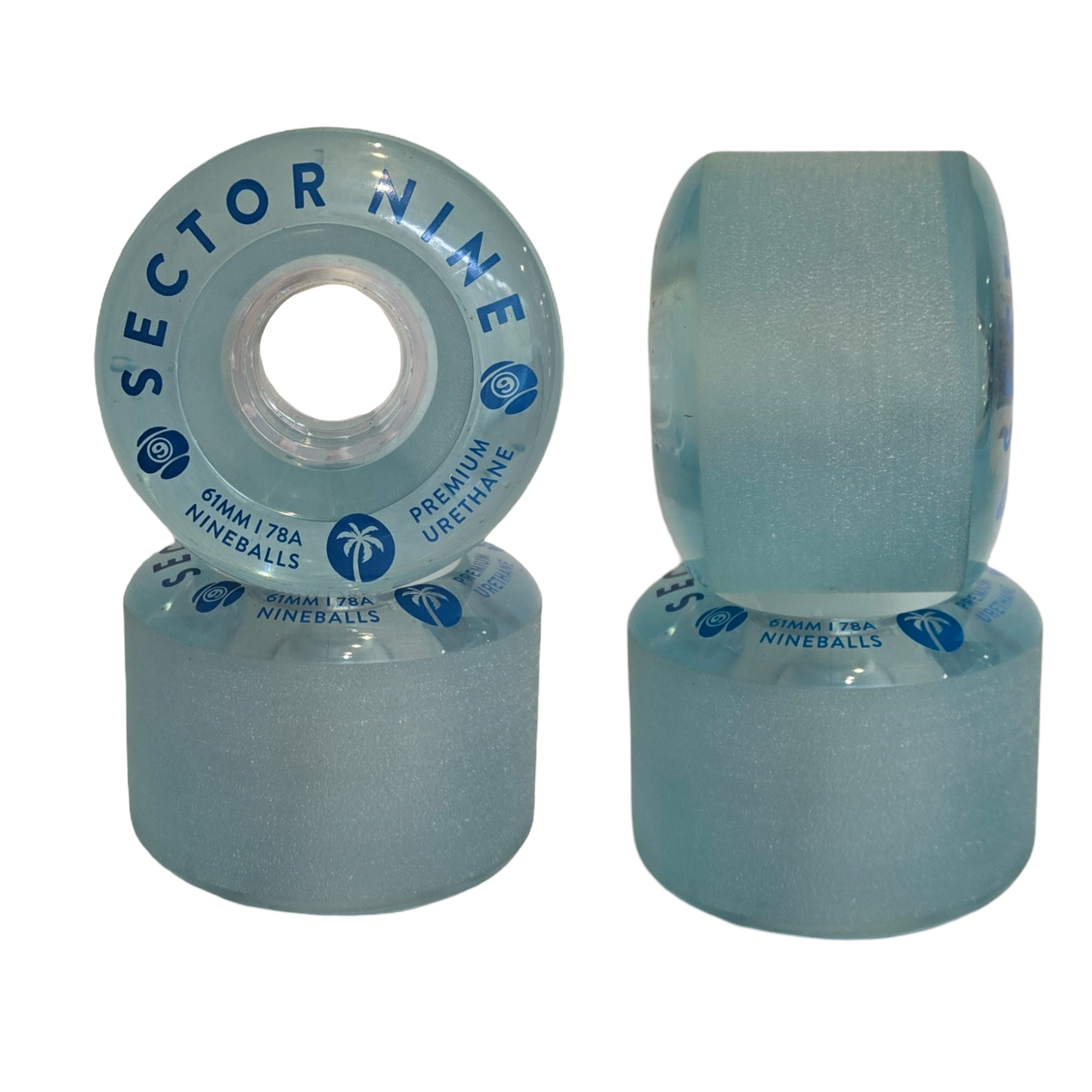 Sector 9: 61mm 78a Nineballs Longboard Wheels (Sky Blues)