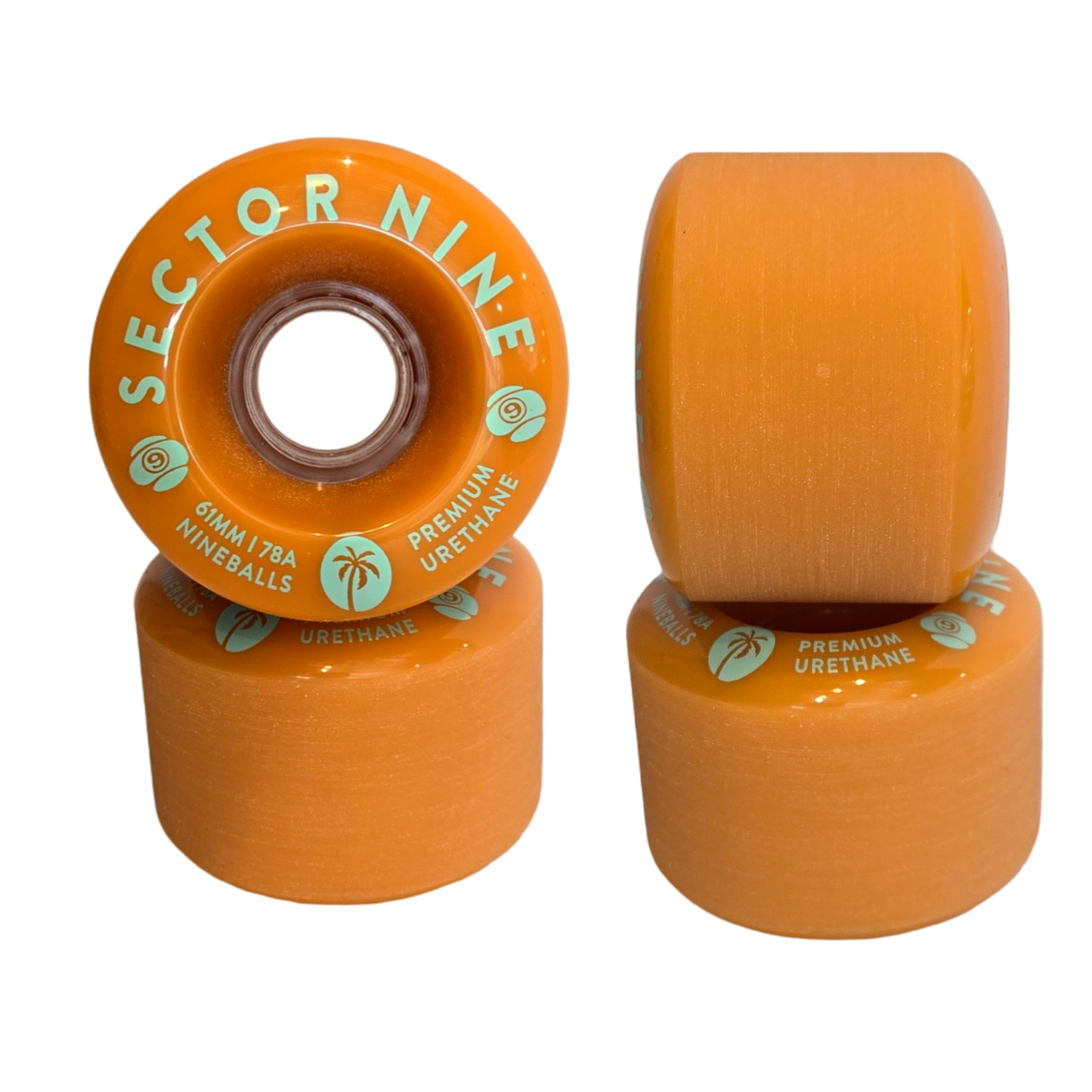 Sector 9: 61mm 78a Nineballs Longboard Wheels (Creamsicles)