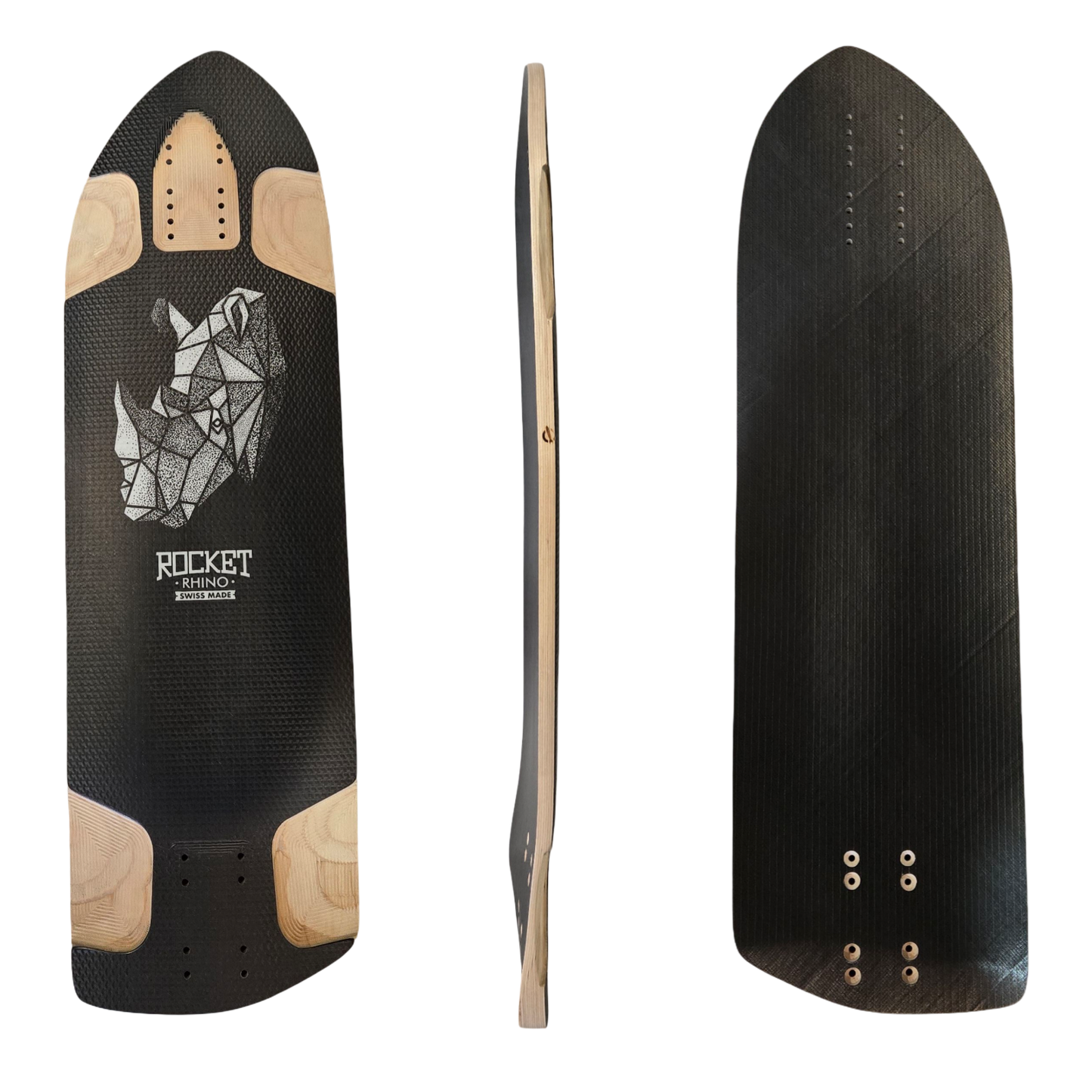Rocket: Rhino Racetail Asymetrical Longboard Deck (Goofy)