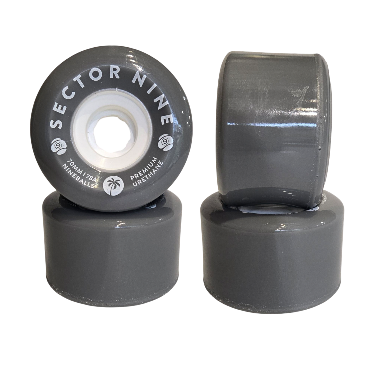Sector 9: 70mm 78a Nineballs Longboard Wheels (Gray Ghosts)