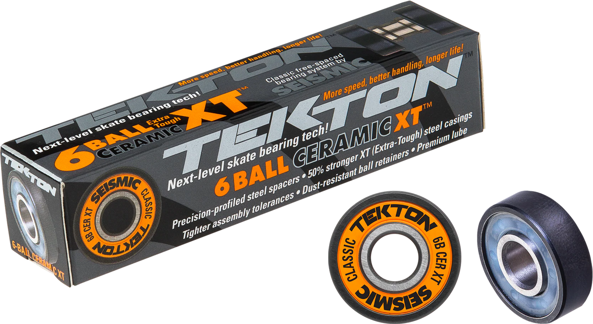 Seismic: TEKTON 6-Ball Ceramic XT Longboard Bearings (Loose Packed)