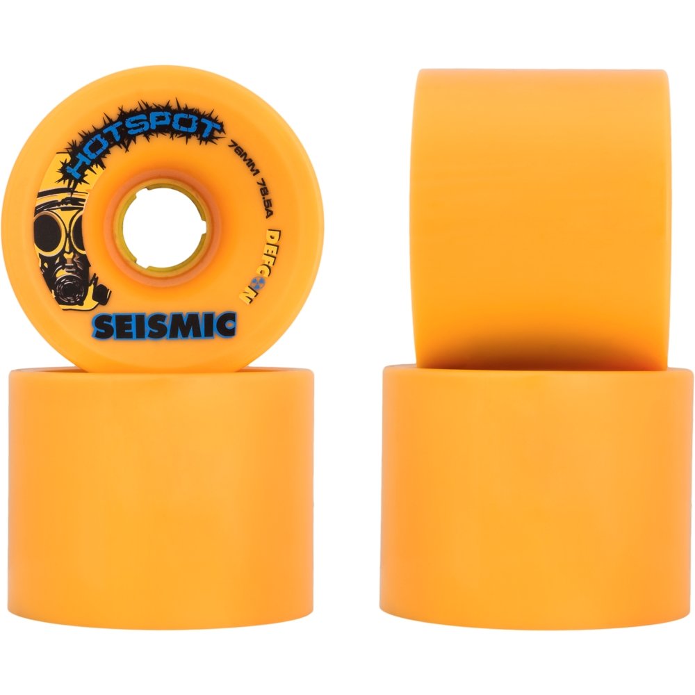 Seismic: 76mm 78.5a Hotspots Longboard Skateboard Wheel (Mango)