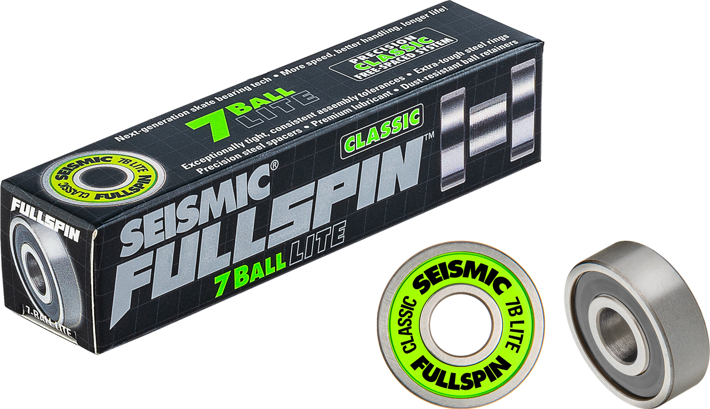 Seismic: TEKTON 7-ball Classic Longboard Skateboard Bearings (Loose Packed)