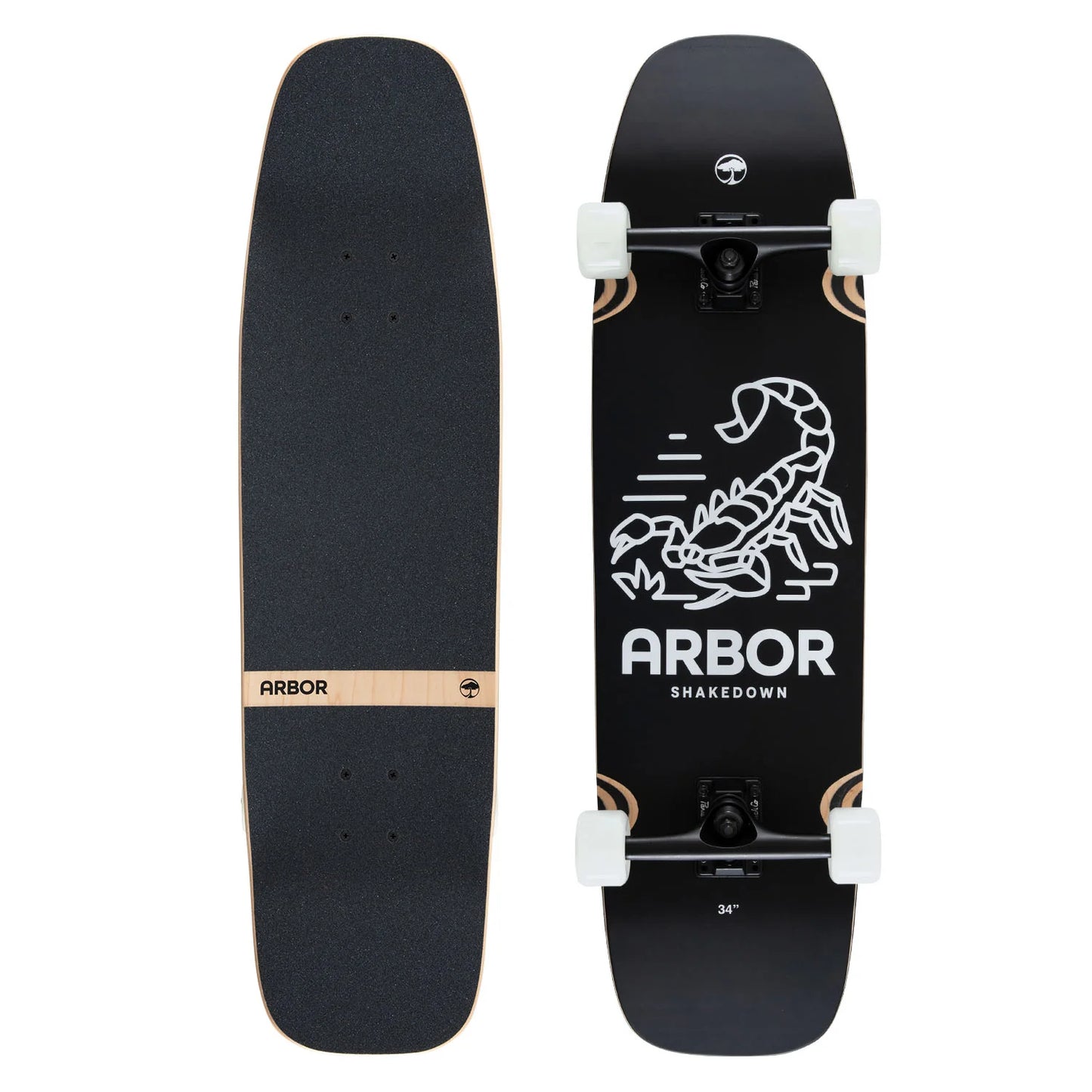 Arbor: Shakedown 34 Scorpion Skateboard Complete
