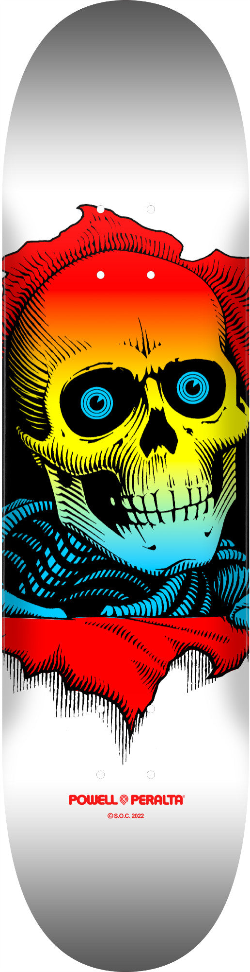 Powell Peralta: 8" Ripper Yellow Fade / White Skateboard Deck