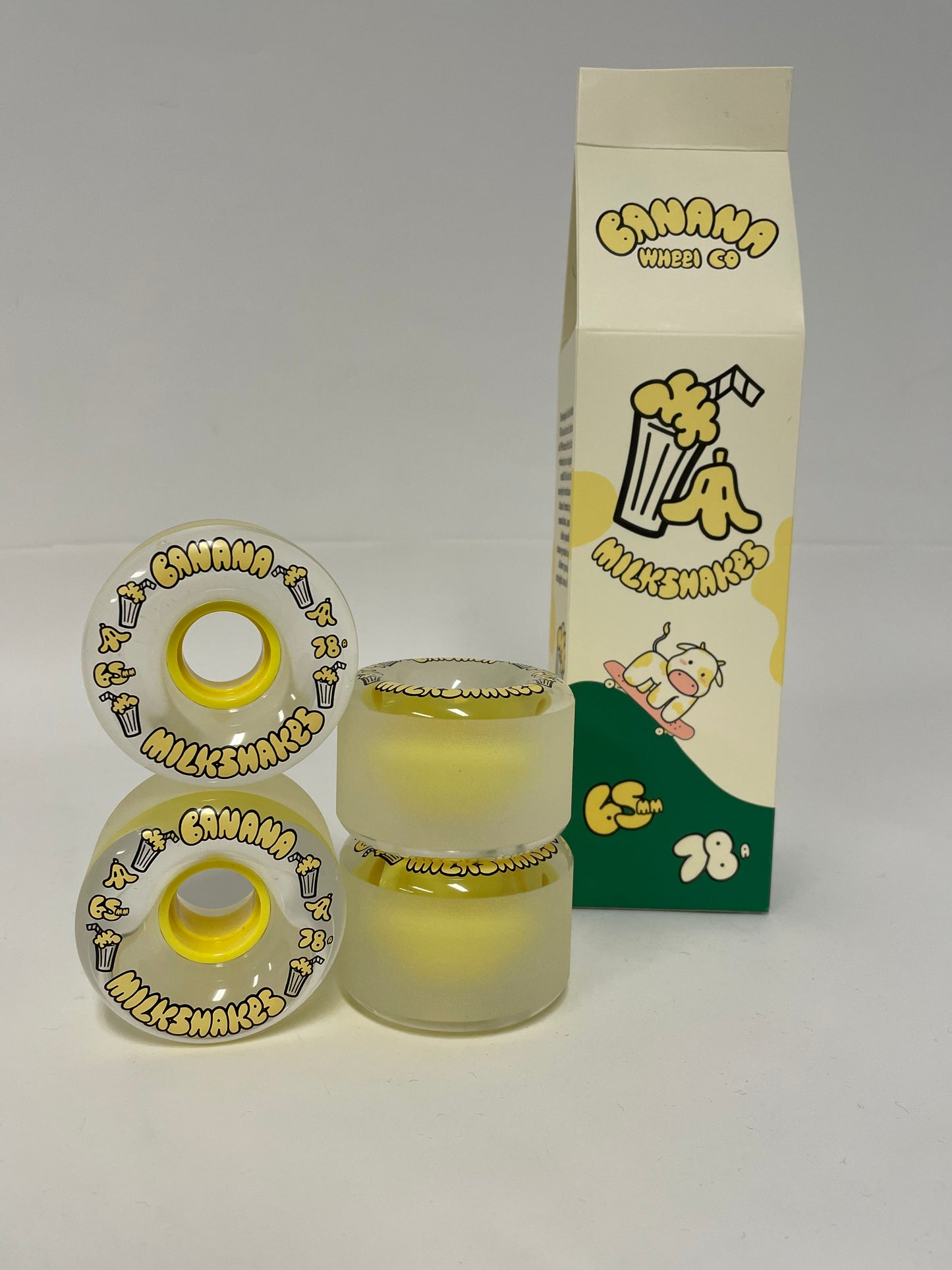 Banana Wheel Co: 65mm Milkshake Longboard Skateboard Wheels