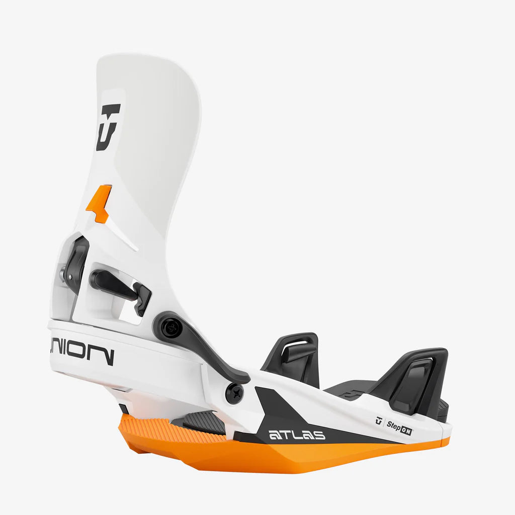 Union: 2026 Atlas Step On Snowboard Bindings (White/Orange)