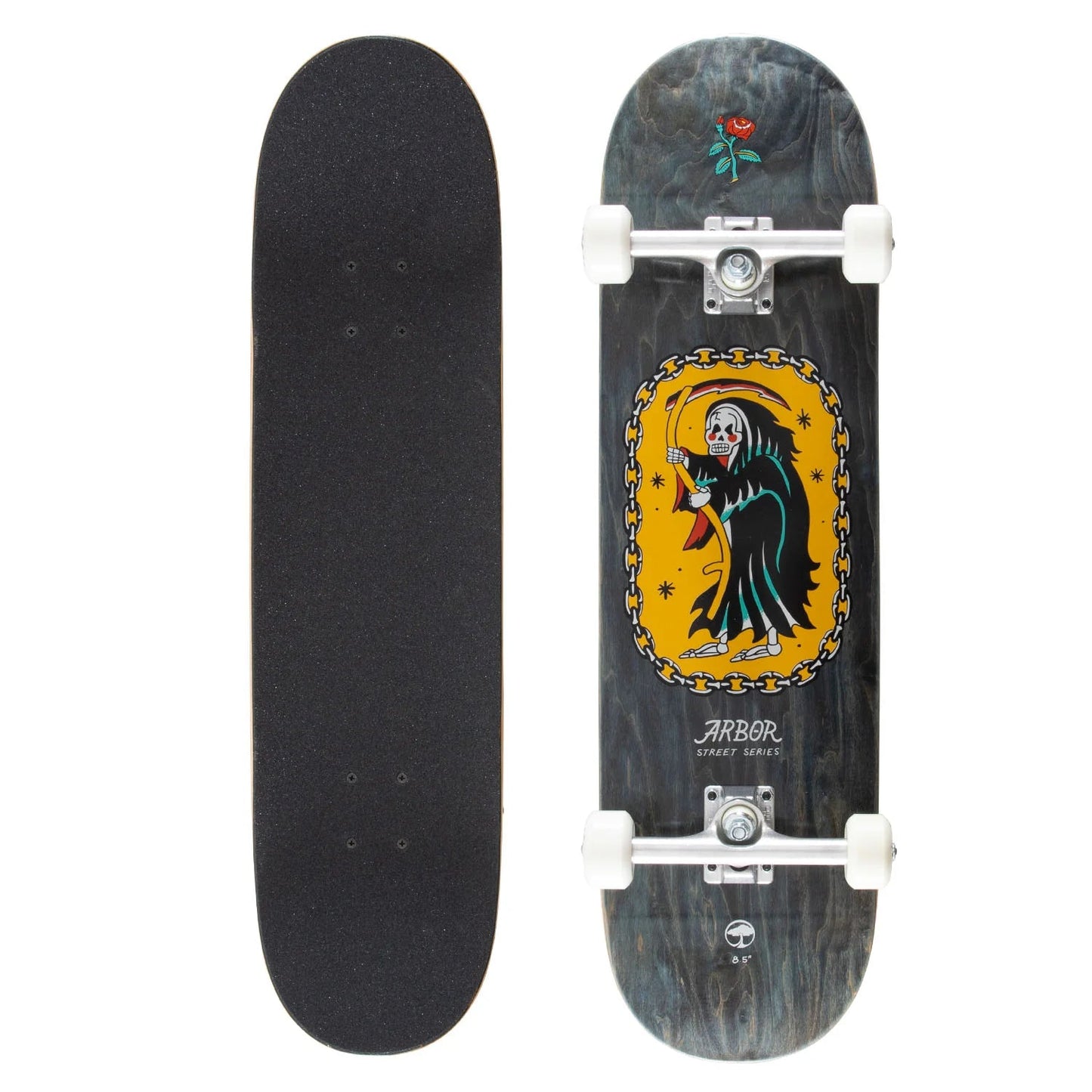 Arbor: 8.5" Inked Street Skateboard Complete - Motion Boardshop