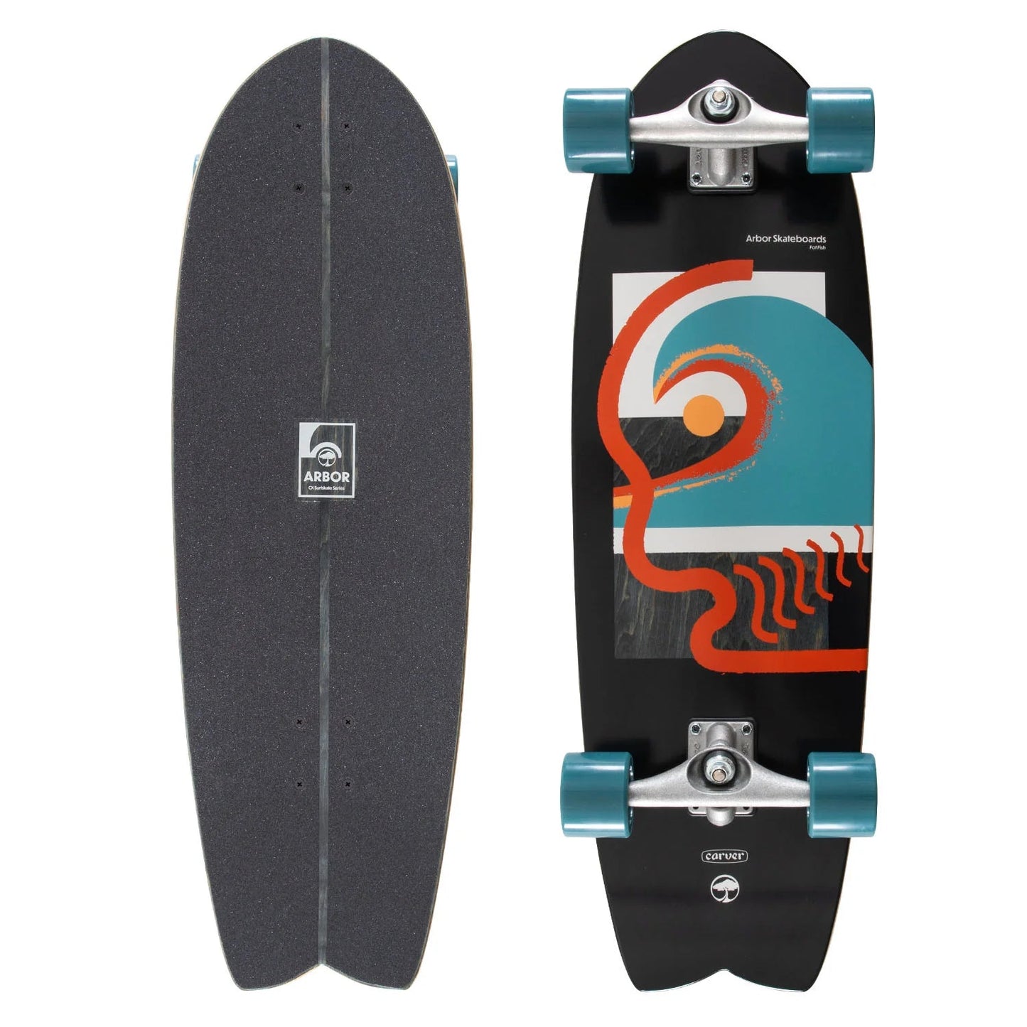 Arbor: CX Fat Fish 32" Surfskate Longboard Complete - Motion Boardshop