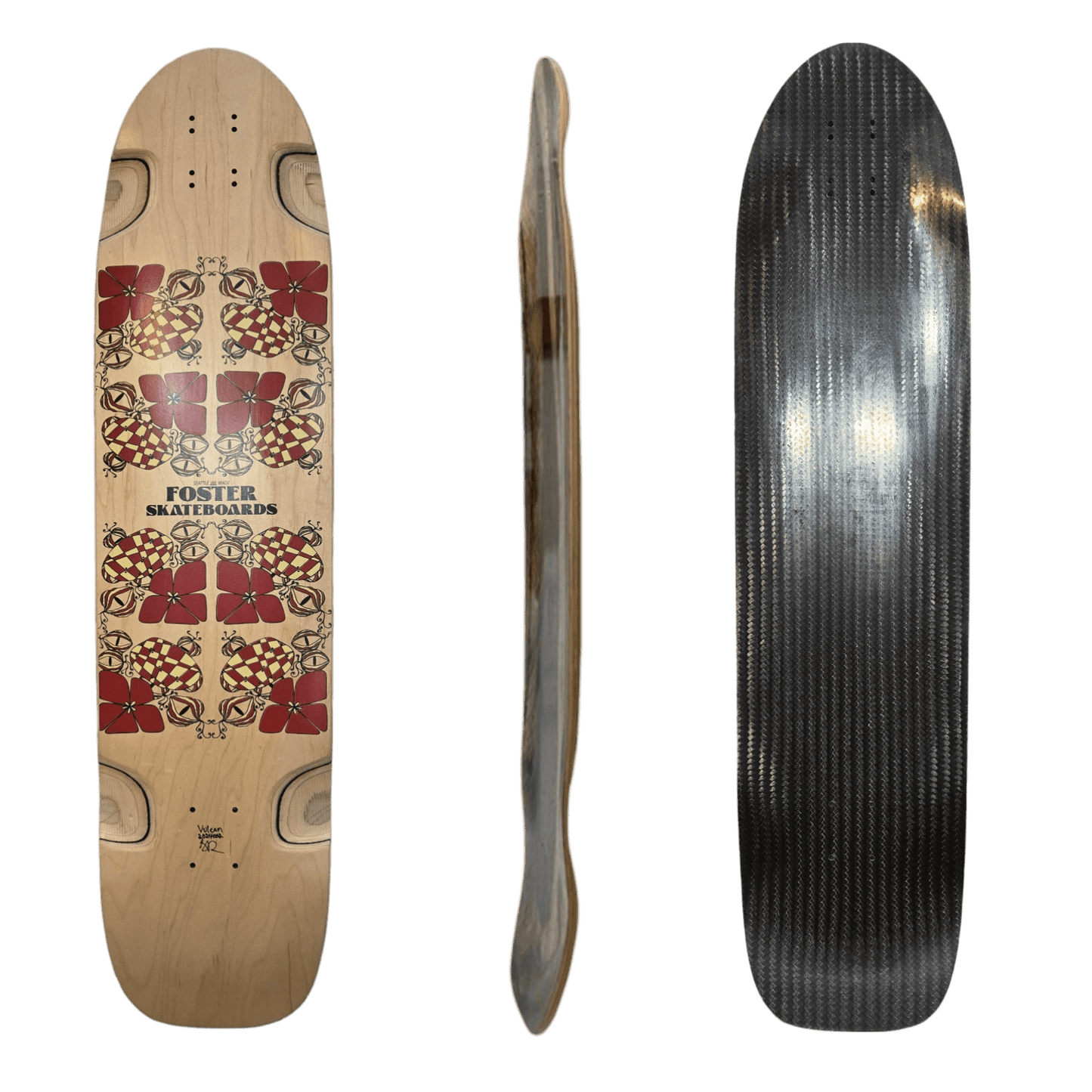 Foster: Vulcan Carbon Longboard Skateboard Deck - Motion Boardshop