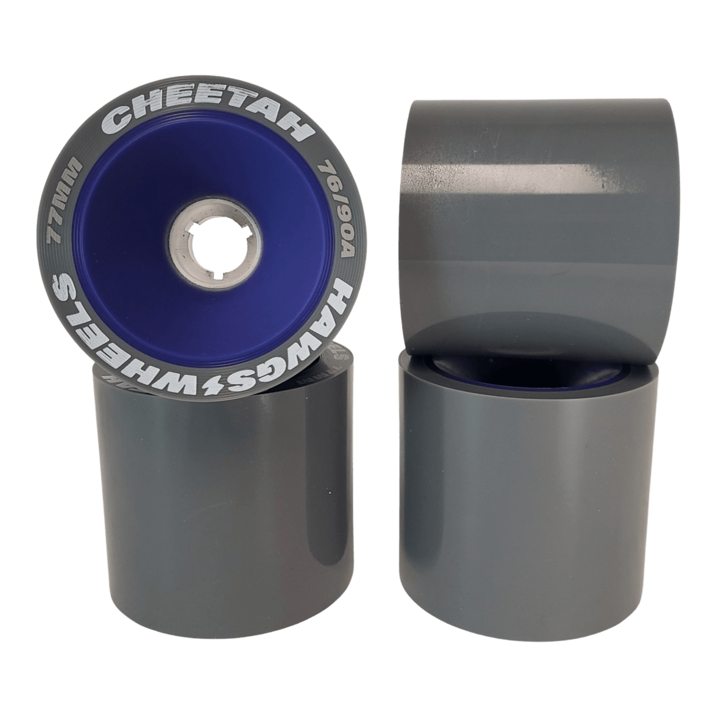 Hawgs: 77mm Dual - Duro Cheetah 76a Longboard Skateboard Wheels - Motion Boardshop