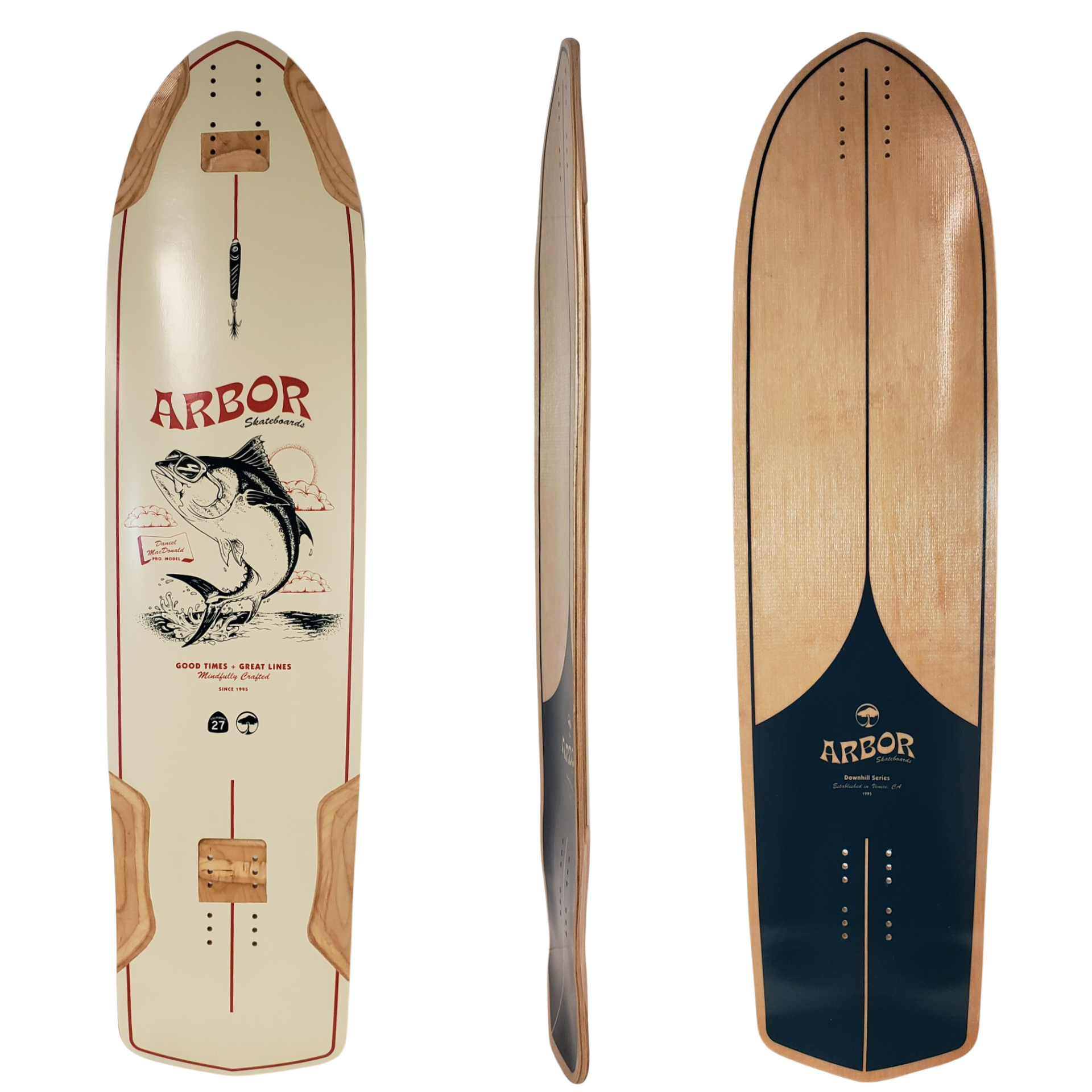 Arbor Daniel MacDonald Pro Longboard Skateboard Deck Motion
