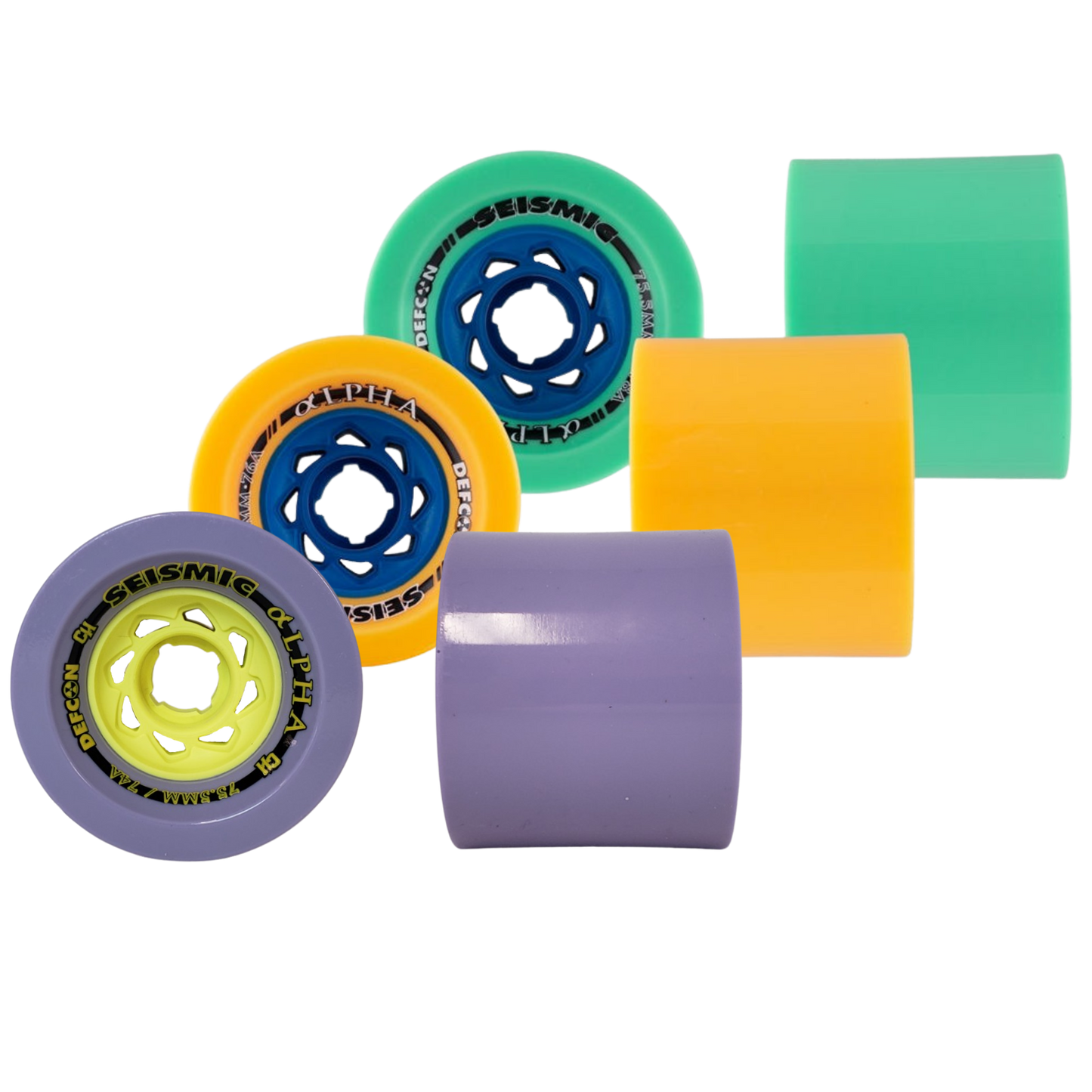 Seismic: 75.5mm Alpha Longboard Skateboard Wheels