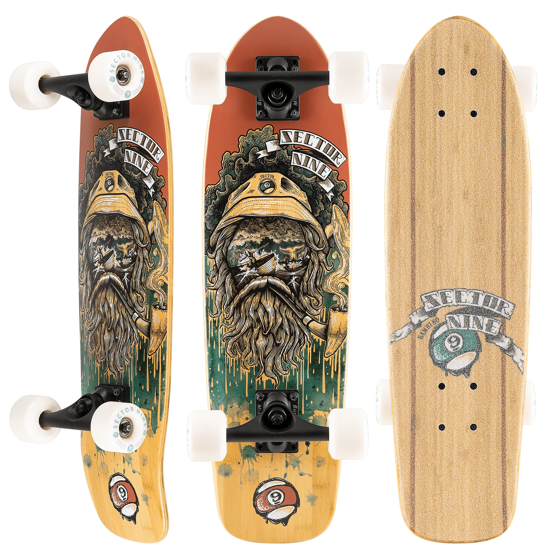 Sector 9: Bambino Skipper Longboard Skateboard Complete - Motion Boardshop