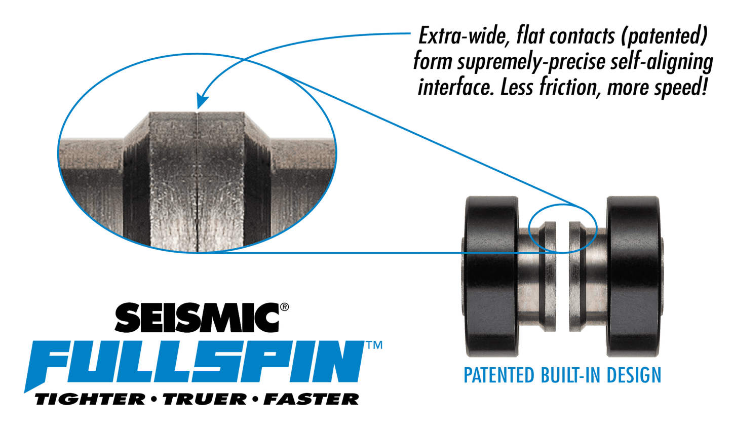 Seismic: Fullspin 6 - Ball XT Steel Built - in Longboard Skateboard Bearings - Motion Boardshop