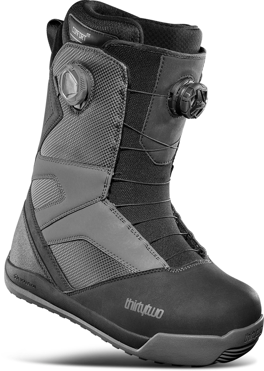 ThirtyTwo: STW Double Boa Snowboard Boots (Black/Charcoal) - Motion Boardshop