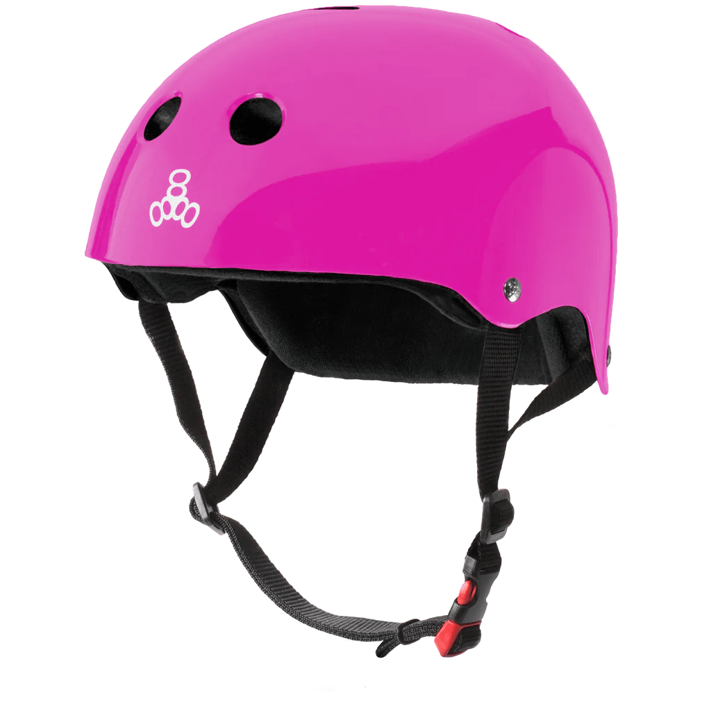 Triple 8: Certified Sweatsaver Helmet (Pink Glossy) - Motion Boardshop
