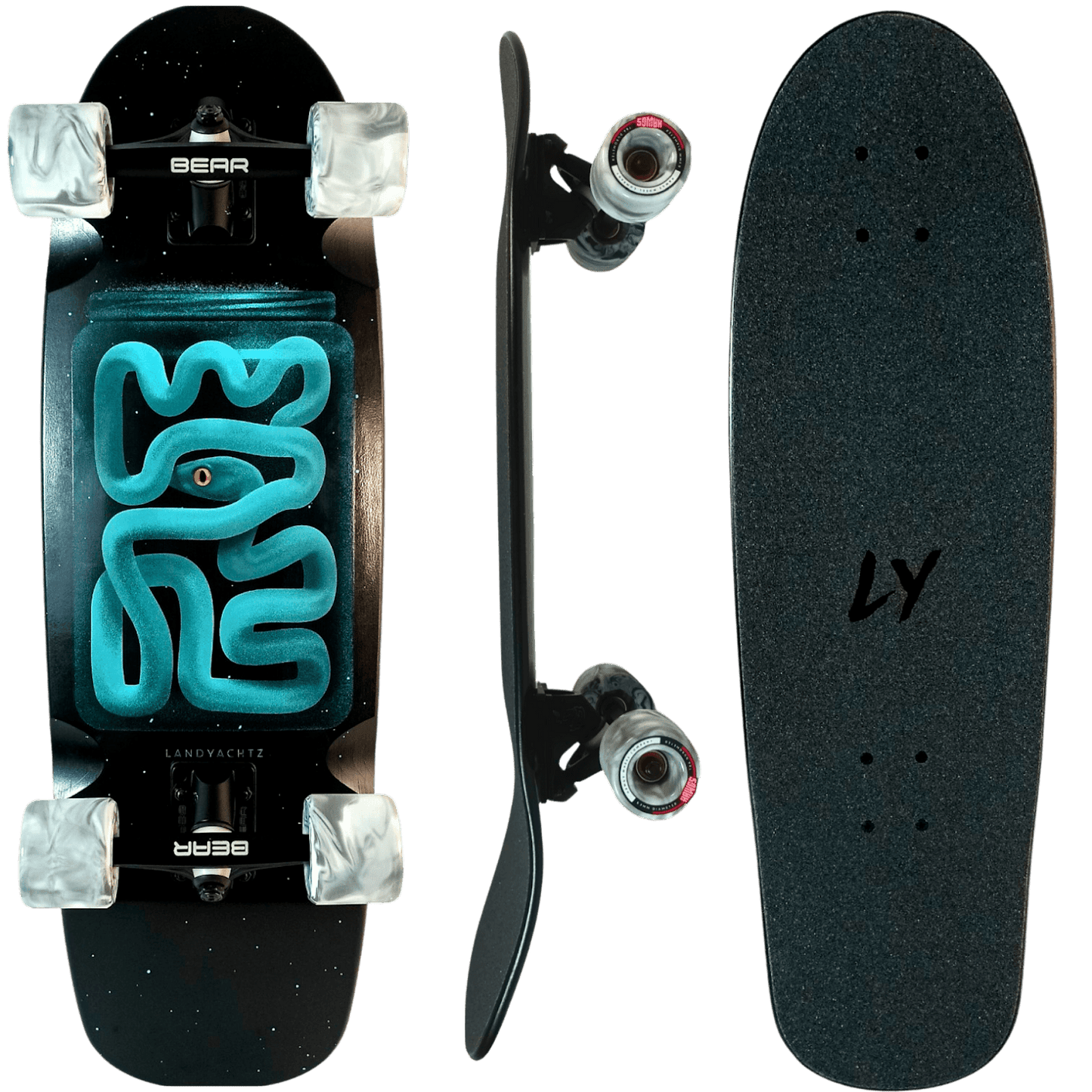 Landyachtz: Tug Boat Midnight Snek Longboard Skateboard Complete - Motion Boardshop