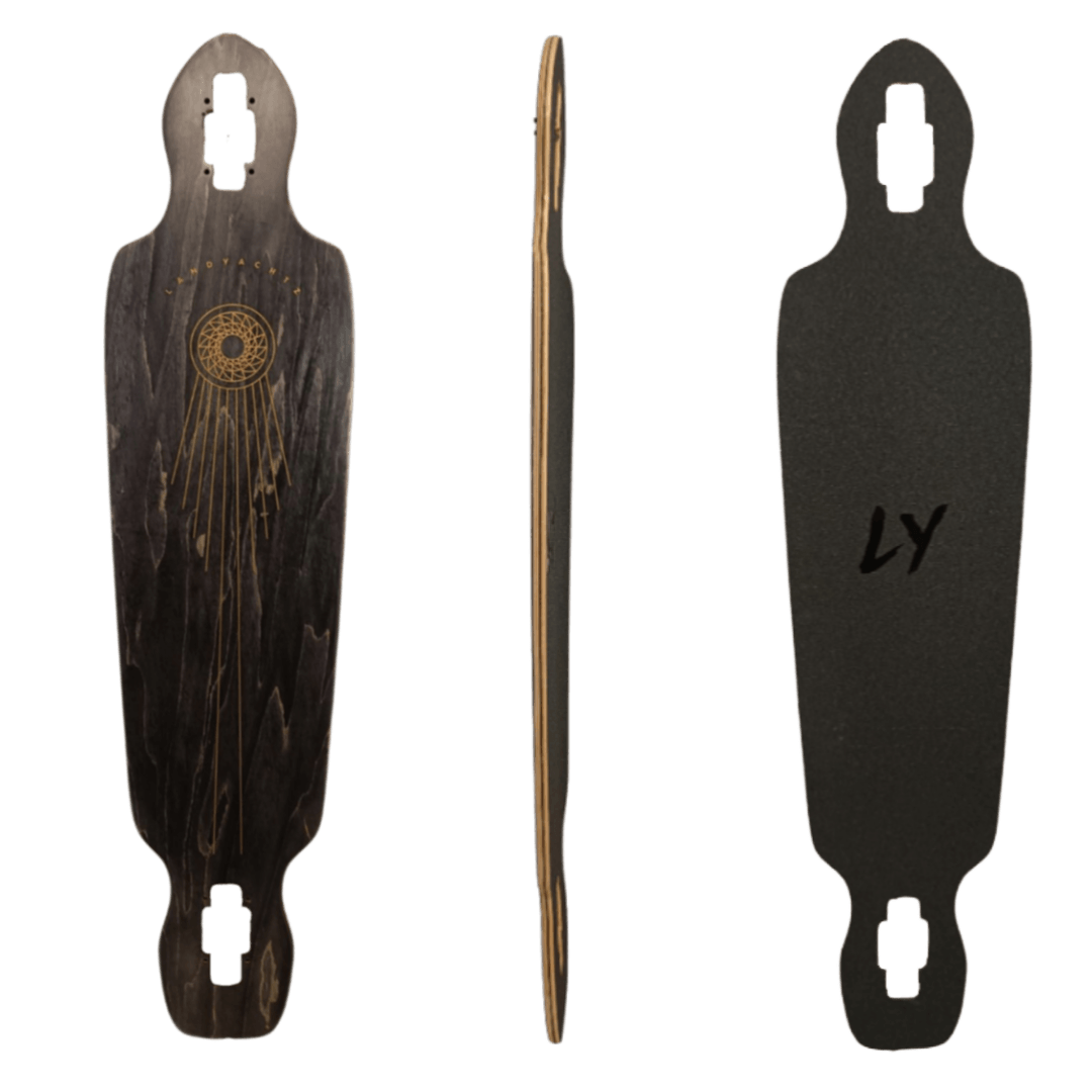 Landyachtz:BATTLE AXE BLACK SPACE ROCK Deck Only - Motion Boardshop