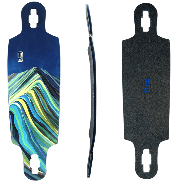 Landyachtz Drop Cat 33 Dune Longboard Skateboard Deck Motion