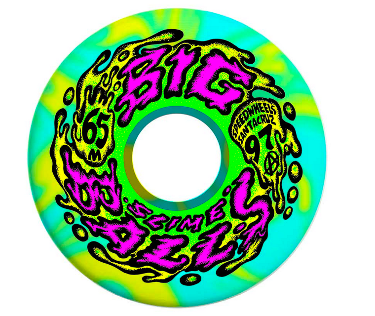 Slimeballs: 65mm Big Balls Blue Swirl 97a Skateboard Wheels Slimeballs: 65mm Big Balls Blue Swirl 97a Skateboard Wheels
