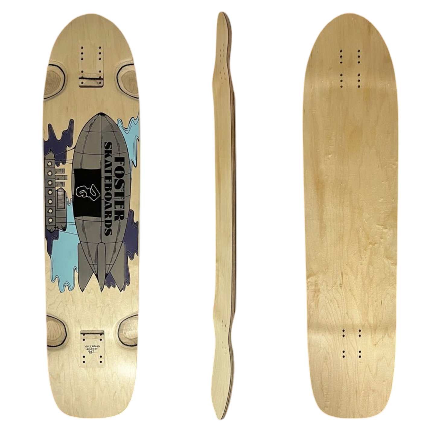 Foster: Vulcan V2 Longboard Skateboard Deck