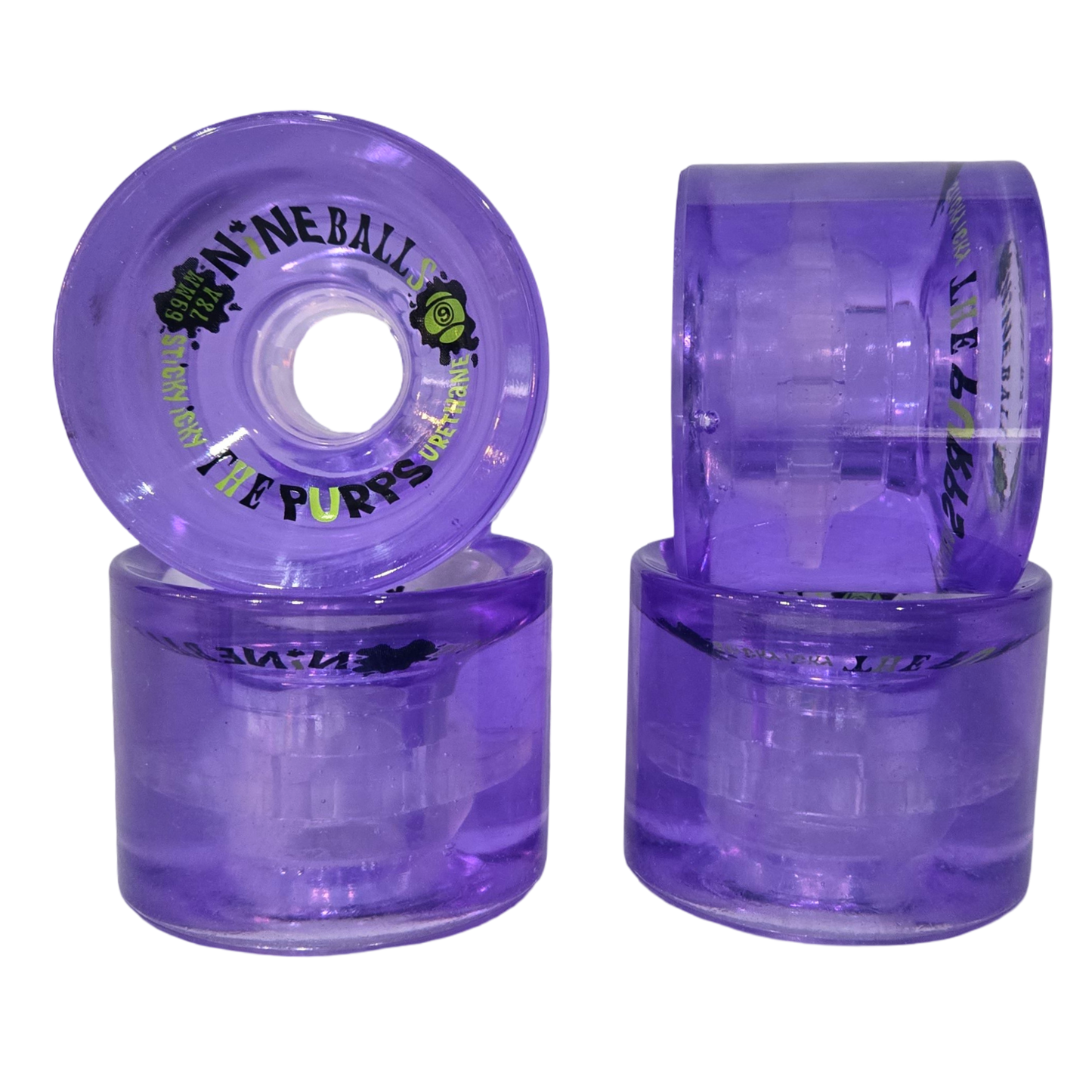 Sector 9: 69mm 78a Nineballs PURPS Longboard Skateboard Wheels