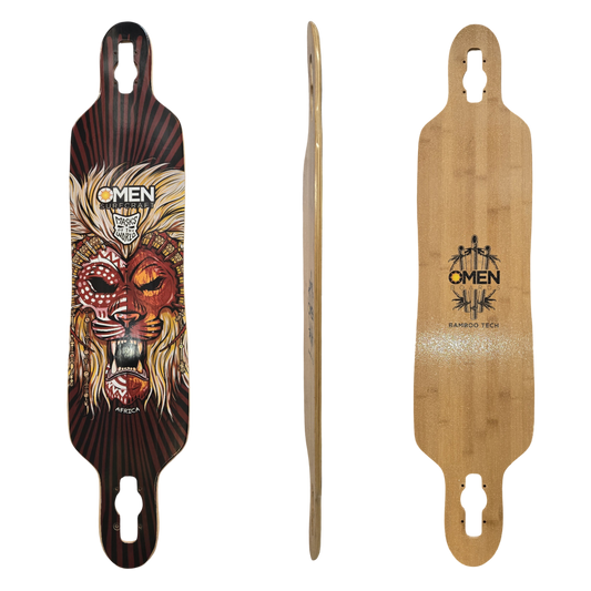 Omen: 41.5" Africa Mask Longboard Skateboard Deck