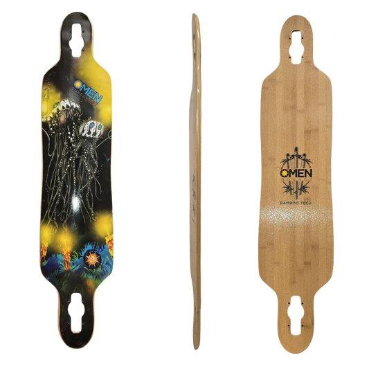 Omen: 41.5" Fools Go Aimlessly Longboard Skateboard Deck