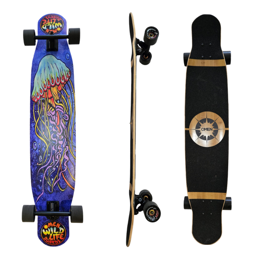 Omen: 46" Man O War Longboard Skateboard Complete