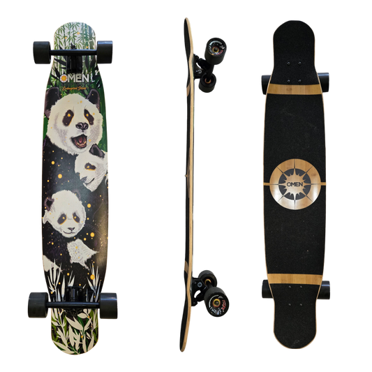 Omen: 46" Panda Dancer Longboard Skateboard Complete