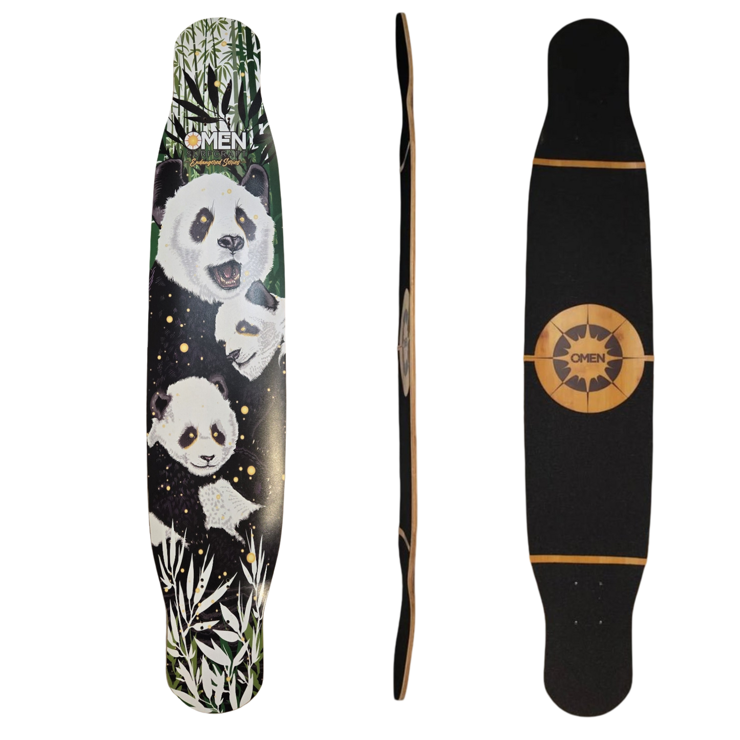 Omen: 46'' Panda Dancer Longboard Skateboard Deck