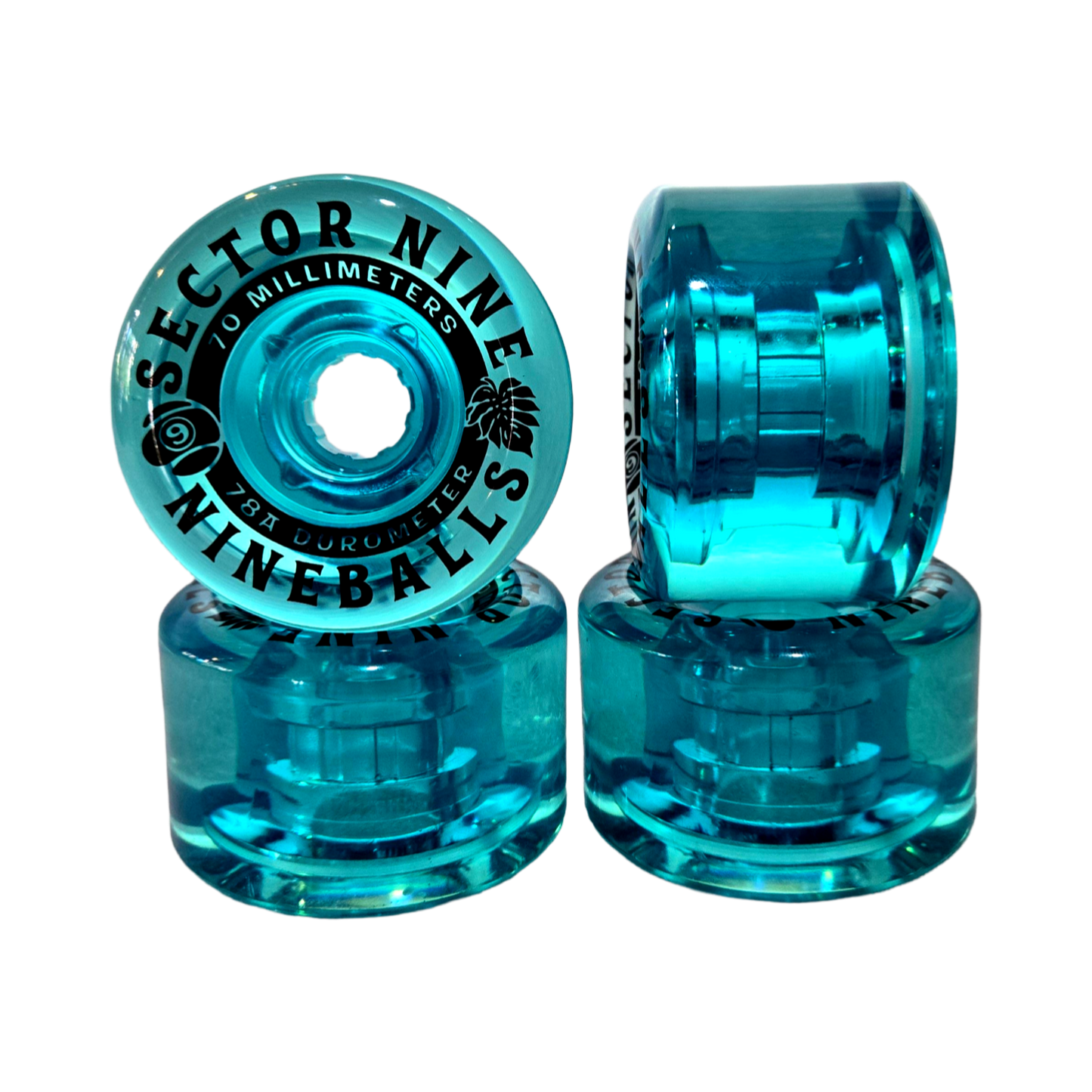 Sector 9: 70mm 78a NineBall BlueBerries Longboard Skateboard Wheels
