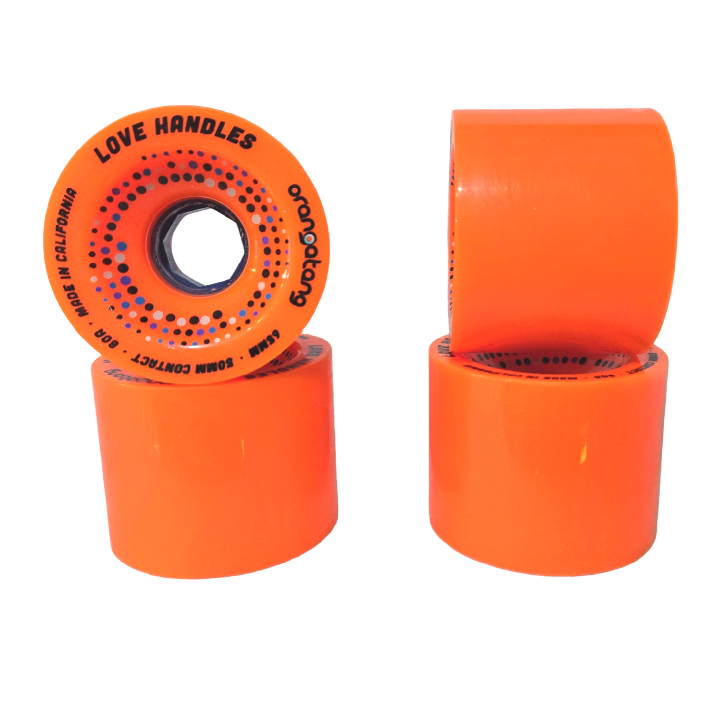 Orangatang: 65mm 80a Love Handles Longboard Wheels (Orange)