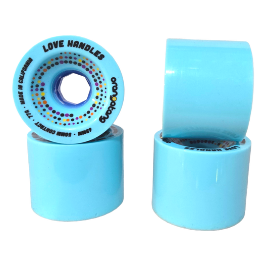 Orangatang: 65mm 77a Love Handles Longboard Wheels (Blue)