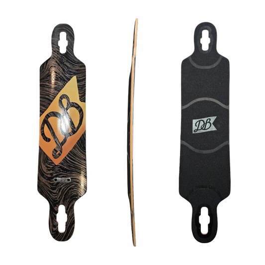 DB: Topographic Gold 40" Longboard Deck