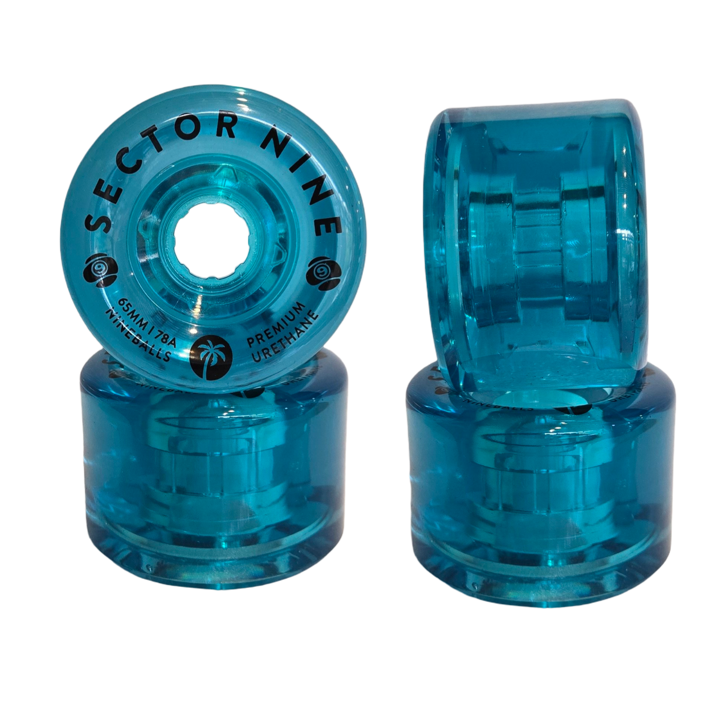 Sector 9: 65mm 78a Nineballs Longboard Skateboard Wheels (Blueberries)