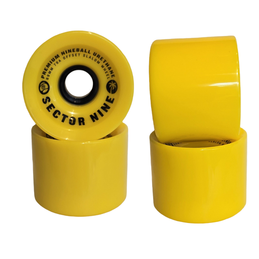 Sector 9: 69mm Nineballs 78a Longboard Skateboard Wheels (Mellow Yellows)