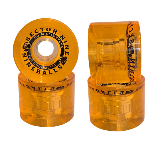 Sector 9: 69mm Nineballs 78a Longboard Skateboard Wheels (OrangeSicles)