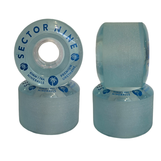 Sector 9: 61mm 78a Nineballs Longboard Wheels (Sky Blues)