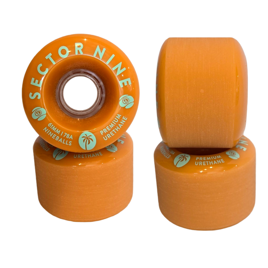 Sector 9: 61mm 78a Nineballs Longboard Wheels (Creamsicles)