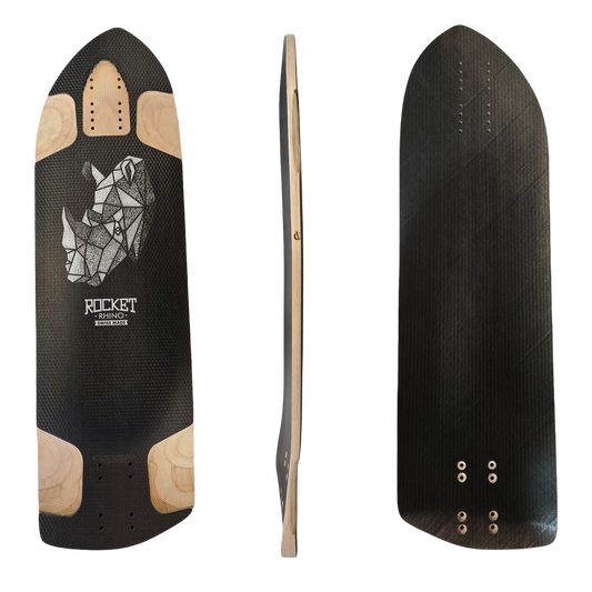 Rocket: Rhino Racetail Asymetrical Longboard Deck (Goofy)