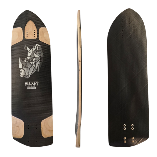 Rocket: Rhino Racetail Asymetrical Longboard Deck (Regular)