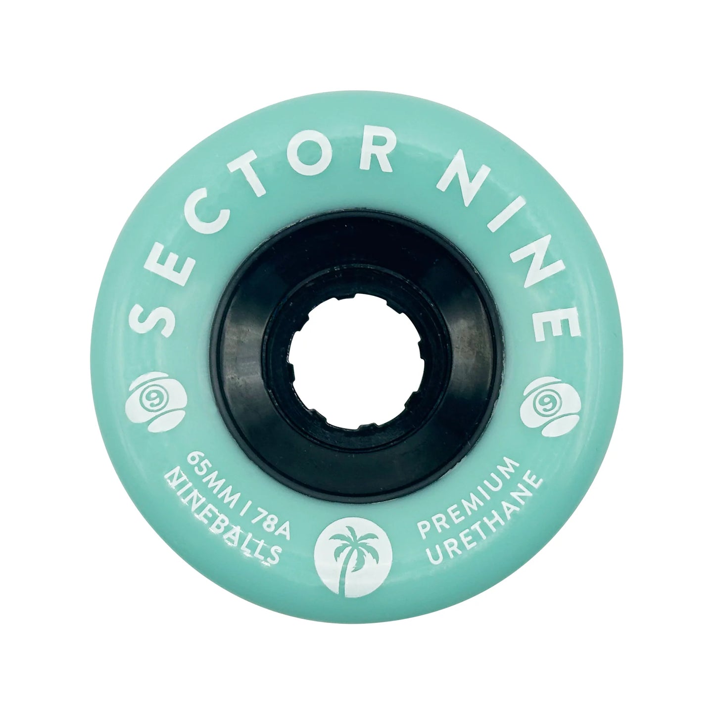 Sector 9: 65mm 78a Nineballs Longboard Skateboard Wheels (Aqua)