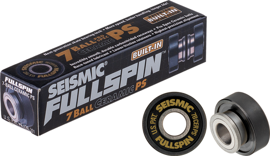 Seismic: Fullspin 7-Ball Ceramic Pro Spec Built In Longboard Bearings