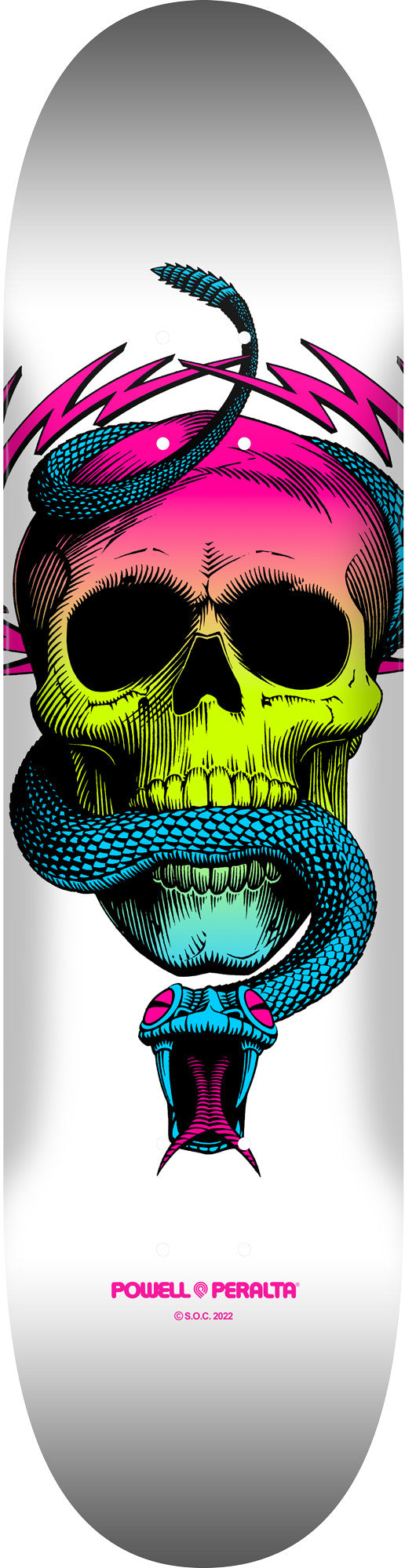 Powell Peralta: 8" McGill Skull & Snake Lime Fade / White Skateboard Deck